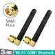 2 шт. універсальна антена 58 мм WiFi GSM Bluetooth 3dBi 2.4 GHz SMA Male папа, для роуторів модемів - зображення 4