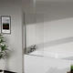 Стеклянная шторка для ванны AVKO Glass RDY21 70х140см Chrome - изображение 2