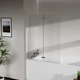 Стеклянная шторка для ванны AVKO Glass RDW02-J2 100x140 Silver - изображение 2