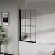 Скляна шторка для ванни AVKO Glass RDY24 70х140см Black - зображення 2