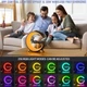 Светильник RGB Колонка Беспроводное Зарядное Часы Будильник Bluetooth Черный 23 см - изображение 5
