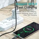 Кабель Essager Fast Charging Digital Display USB to Type-C PD100W 7A з дисплеєм 2метра - изображение 4