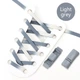 Эластичные плоские шнурки для обуви FASTLACES T99-7C Light Grey - изображение 1