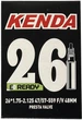 Велокамера Kenda 26" x 1.75 - 2.125 F/V - 48 мм 47/57 - 559 (516290) - изображение 3