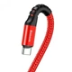 Кабель-пружина Baseus Fish Eye Spring Data USB для Type-C 2A 1M CATSR-09 red - изображение 2
