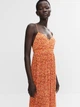 Сарафан женский Mango Polimo 47038642-20 XS Оранжевый (8445922260859) - изображение 3