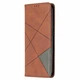 Чехол-книжка с кармашками UniCase Geometric Pattern для Xiaomi Redmi 9C - Coffee - изображение 4