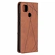 Чехол-книжка с кармашками UniCase Geometric Pattern для Xiaomi Redmi 9C - Coffee - изображение 5