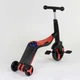 Самокат-велобіг Best Scooter 3в1 Чорно-червоний, звук, світло JT 28288 - зображення 7