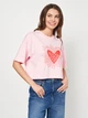 Футболка оверсайз короткая женская Converse Womens Knit T-Shirt 10025497-684 L Розовая (194434145496) - изображение 1