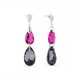Срібний комплект Spark зі Swarovski Double Drop NKC323061061FSN - зображення 3