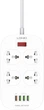 Сетевой фильтр-удлинитель LDNIO SC4407Q 4 розетки 4 USB + 1 QC 3.0 3.4 A 2 м White (SC4407Q) - изображение 2