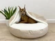 Лежак для Собак та Котів Haustier Lounge Ivory з капюшоном S - діаметр 60см (B10-3-052) - зображення 2