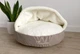 Лежак для Собак та Котів Haustier Lounge Beige з капюшоном XS - діаметр 50см (B10-4-049) - зображення 1