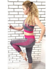 Костюм для Йоги Фитнеса и Бега Yoga Sets Топ и Лосины pink One Size - изображение 5