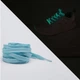 Люмінесцентні шнурки для взуття Two Laces плоскі 9 мм, довжина 120 см, блакитний (59190619) - зображення 2
