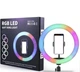 Кільцева світлодіодна лампа кольорова (мультиколор) RGB MJ33 33 см - зображення 3