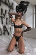 Чорний комплект білизни із сітки - sensual Perfect Female Чорний XS/85АA (184LS-13T-bl) - изображение 2