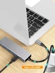 USB-хаб Type-C на USB 3.0 с PD 100W, 0,8м кабель розгалужувач на 4 порти, металевий (TypeC-HUB-PD-0.6) - зображення 3