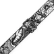 Гитарный ремень LEVY'S MP2TAT-001 2″ Tattoo Series Poly Guitar Strap - B&W Clowns - изображение 3