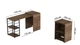 Стол-тумба трансформер Смарт 2/2 Ferrum-decor 750x1450x600 Черный металл ДСП Дуб Таверна 16 мм (SMART212) - изображение 4