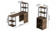 Стіл-тумба трансформер Смарт 3/1 з етажеркою Ferrum-decor 1430x1450x500 Чорний метал ДСП Дуб Таверна 16 мм (SMART305) - зображення 3