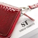 Женский кожаный кошелек на молнии SERGIO TORRETTI LR W38 dark-red - изображение 3