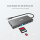 USB-хаб Unitek uHUB O8+ 8-in-1 USB-C Ethernet Hub with Dual Monitor, 100W Power Delivery and Card Reader (D1019A) - зображення 8