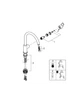 Змішувач для кухні поворотний хром Grohe BauLoop New 31368001 - зображення 5