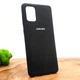 Чехол Silicone Case Матовый для Samsung A71 Black - изображение 3