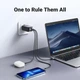 Сетевое зарядное устройство Ugreen CD244 USB-A + 2 x USB-C 65 Вт GaN Tech Fast Charger Gray (10335) - изображение 3