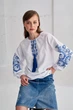 Жіноча вишиванка MEREZHKA "Жоржина" блакитний, розмір 2XL - зображення 1