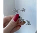 Набор бижутерия серьги-клипсы-каффы-бабочки из медицинской стали Butterfly Left 161 Серебристый - изображение 3