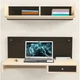 Стіл комп'ютерний навісний з ЛДСП Comfy Home AirTable R1 Kit Zeus венге/дуб молочний - зображення 2
