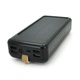 Power bank KKD-6W 60000 mAh (КПД 60%) Solar, flashlight, Input: 5V/2.1A(MicroUSB, TypeC, Lightning), Output: 5V /2.1A(4xUSB), plastic, Black, BOX - изображение 1
