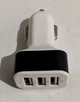 Зарядний пристрій від прикурювача на 3 виходи Usb Білий - зображення 1