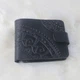 Кошелек кожаный маленький с четырьмя отделами для карт и паспорта Презент Египетский круг Сета черный - изображение 1