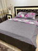 Постельное белье хлопковое с цветами Двуспальное 180 x 220 Бязь Серое - изображение 4