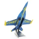 Металевий конструктор 3Д Metal Earth Iconx - Blue Angels F/A-18 Super Hornet, ICX212 - зображення 1