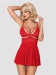 Эротический комплект (пеньюар + трусики-стринги) Obsessive 838-BAB-3 2XL/3XL Красный (5901688216644) - изображение 1