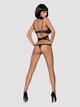 Komplet erotyczny (biustonosz + stringi) Obsessive Bondy S/M Black (5901688209288) - obraz 4