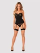 Erotyczny gorset Obsessive Editya XS/S Czarny (5901688238301) - obraz 3