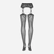 Rajstopy erotyczne Obsessive Garter S206 S/M/L Black (5901688202111) - obraz 6