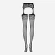 Rajstopy erotyczne Obsessive Garter S500 S/M/L Black (5900308558614) - obraz 5