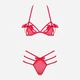 Komplet erotyczny (biustonosz + stringi) Obsessive Giftella S/M Red (5901688225622) - obraz 5