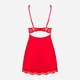 Komplet erotyczny (halka + stringi) Obsessive Luvae S/M Red (5901688250815) - obraz 6