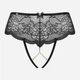 Majtki erotyczne brazylijskie Obsessive Pearlove XS/S Black (5901688238615) - obraz 5