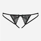 Majtki erotyczne stringi Obsessive Picantina L/XL Black (5901688208601) - obraz 5