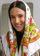 Хустка вовняна з бахромою 96х96 см. (Туреччина) білий+жовтий - изображение 5