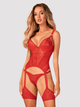 Erotyczny gorset Obsessive Belovya XS/S Red (5901688239766) - obraz 1